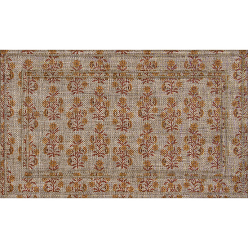 Rustic Dollop Floral Pop Sisal Non-Slip Indoor Outdoor Doormat 18" x 30"
