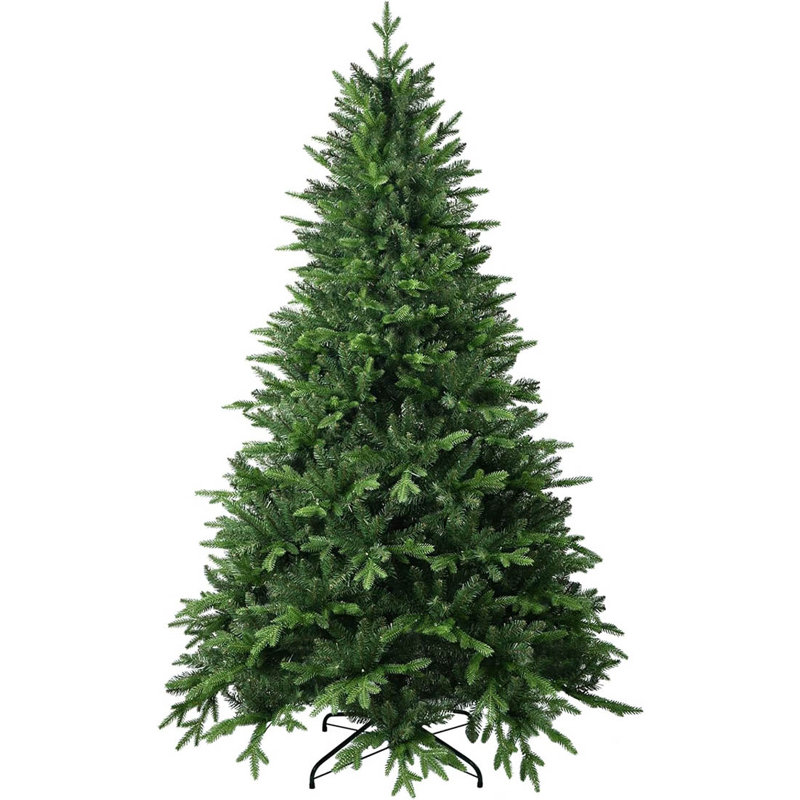 6ft Green Spruce Artificial Christmas Tree with Mixed PE and PVC Branch Tips