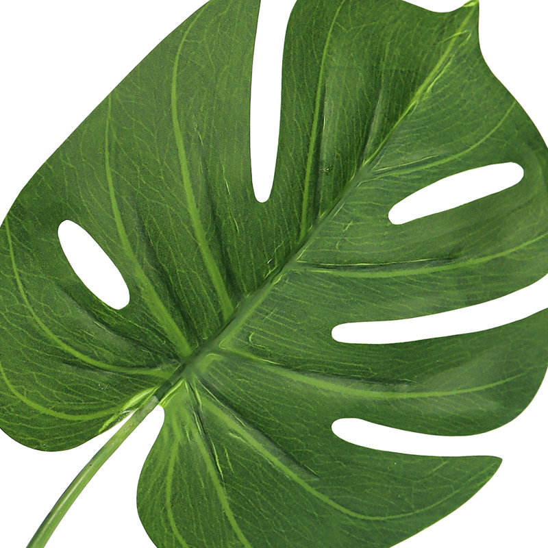 Buisson de verdure artificiel à feuilles fendues Philodendron Monstera