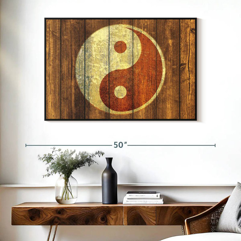 Kerrick Wood Style Yin Yang, 27" H x 40" W