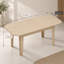 Table de cuisine ovale de style ferme moderne avec rallonge et bords arrondis