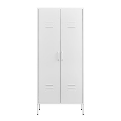 Armoire de rangement moderne avec tablettes réglables, butoir de porte magnétique, poignées en alliage d'aluminium et conception respirante pour l'organisation à la maison