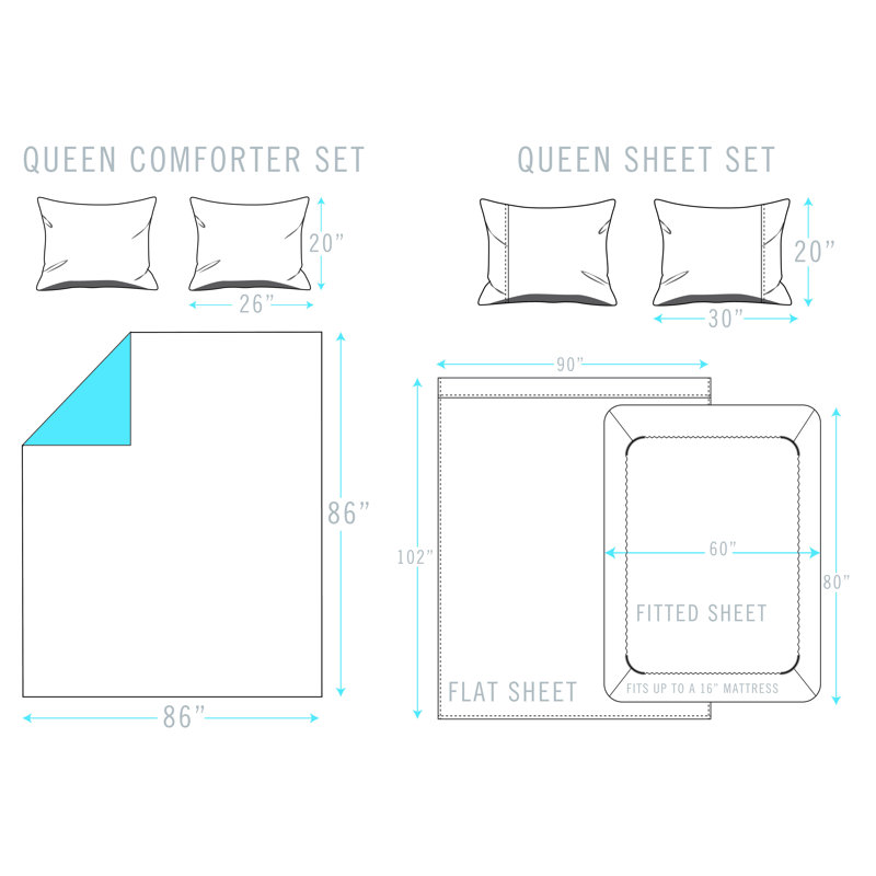 Ogee9251 Polyester Geometric Shapes Comforter Set, Queen Twin Comforter + 4 Additional Pieces