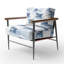 Chaise d'appoint Coastal - Fauteuil Rustic Lake Mist Blue-1152955219