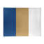 Tapis bleu royal rayé/doré/zone blanche Kansas-49024645