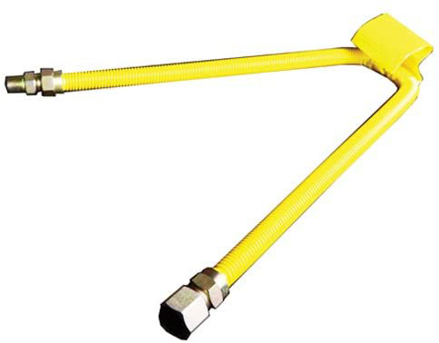 Avalon SS Flex Gas Line 1/2Â X 24Â Yellow With 1/2ÂMIP X 1/2ÂFIP Ends