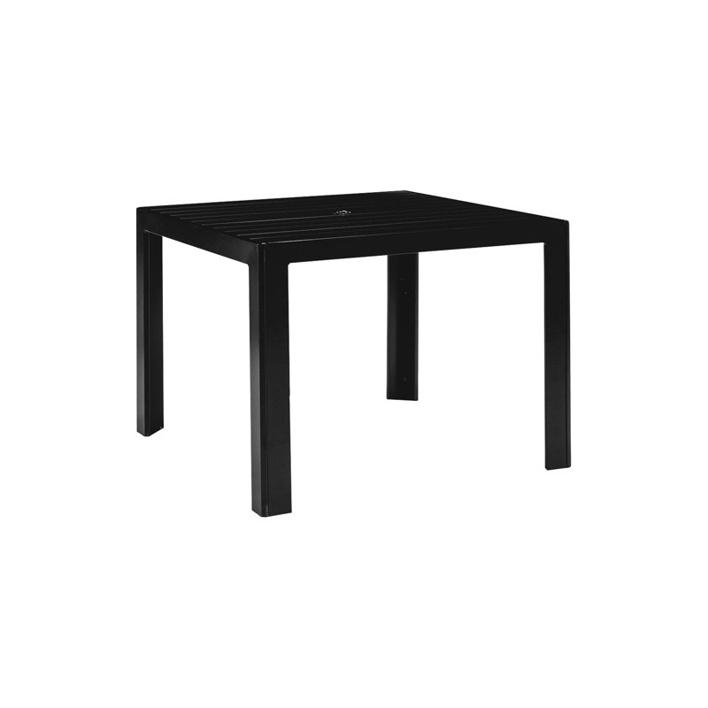 Jinah Outdoor Square Dining Table, 36" W x 36" L x 29.25" H, Obsidian