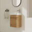 Ensemble de meuble-lavabo simple 17 po avec plateau en céramique Hermanna-282911029