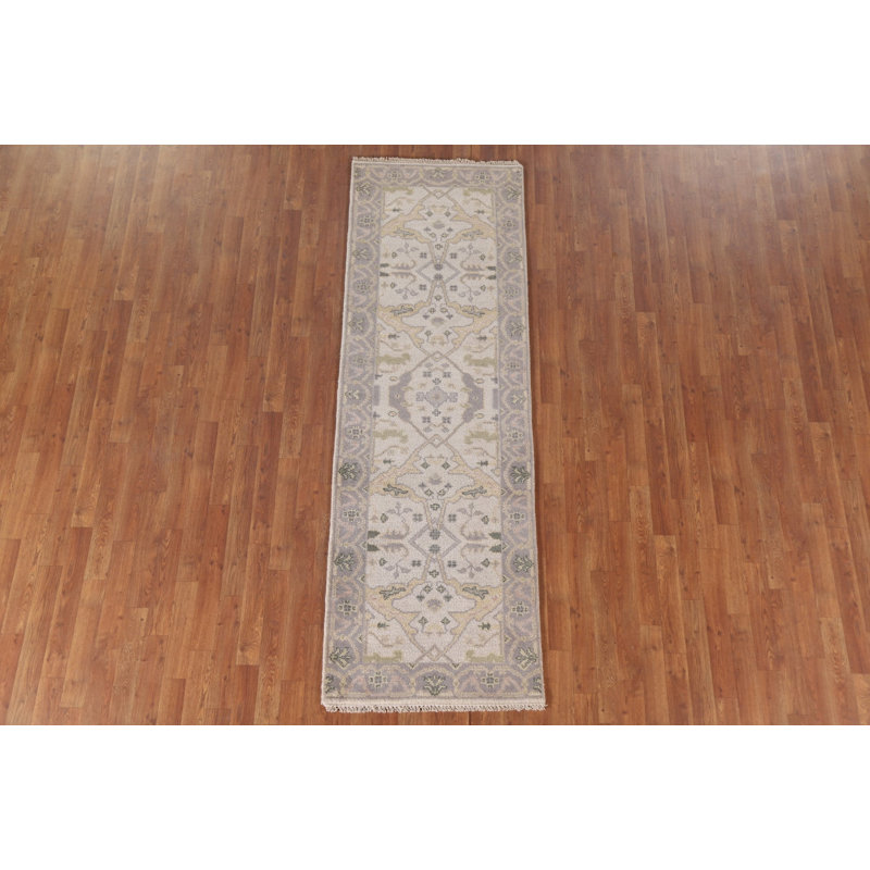 Tapis de couloir oriental fait à la main Oushak 3 x 8