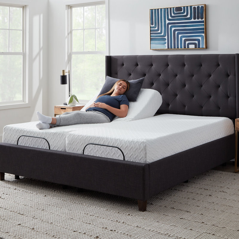 Lit réglable de base avec télécommande Hilversum de Wayfair Sleep, Très grand séparé