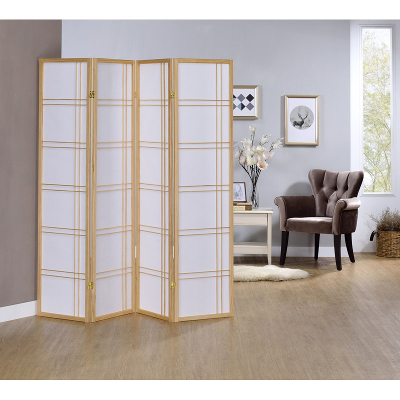 Cloison pliante Keitez, Naturel, 4