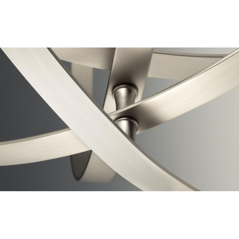 Morganti 4 - Light Unique/Statement Pendant, Brushed Silver
