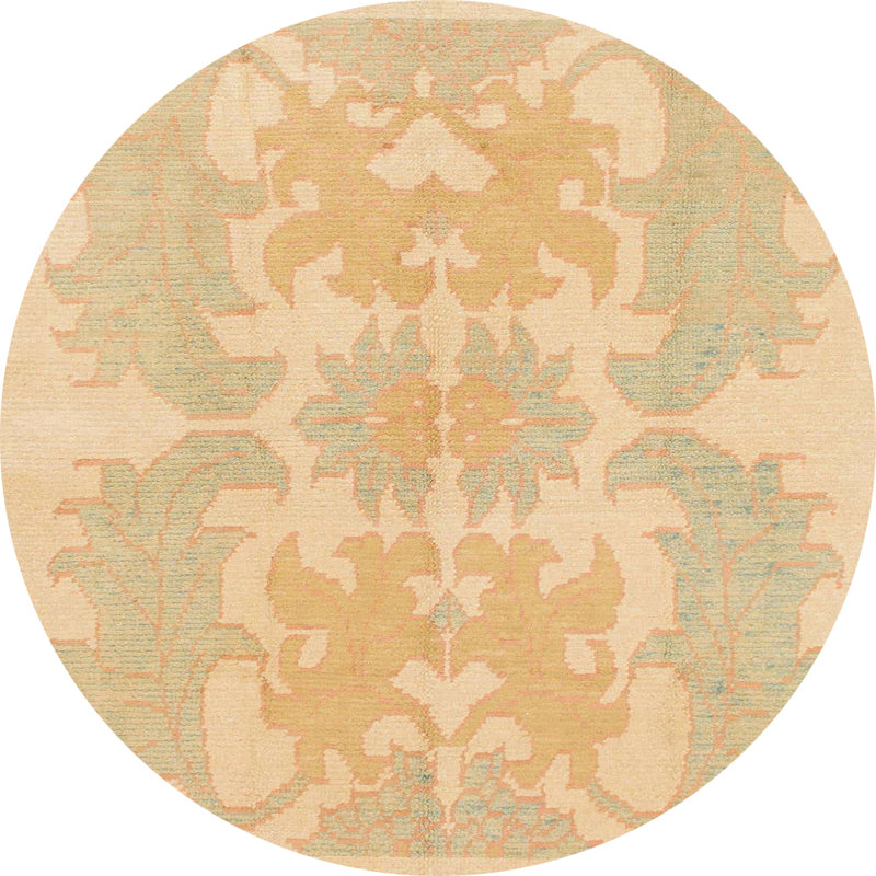 Tapis décoratif multicolore à motif abstrait, Rond 5 pi