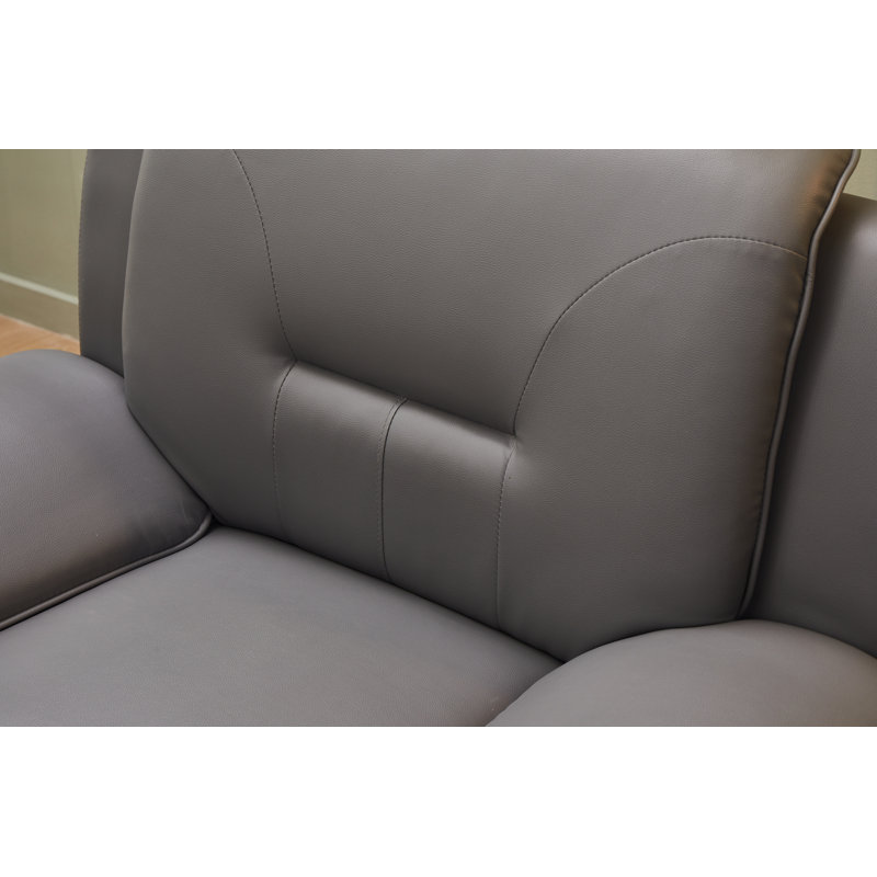 Chaise de salon Alexsia, Similicuir gris