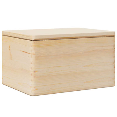  Wooden Box Natural Wood Solid Pine Wood Large Wooden Box