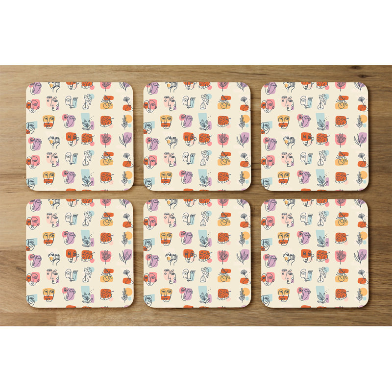 Drayce Square 6 Piece Coaster Set