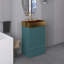 Meuble-lavabo autoportant 20 po en rouge avec comptoir intégré en acier inoxydable 304 brossé-1164279559