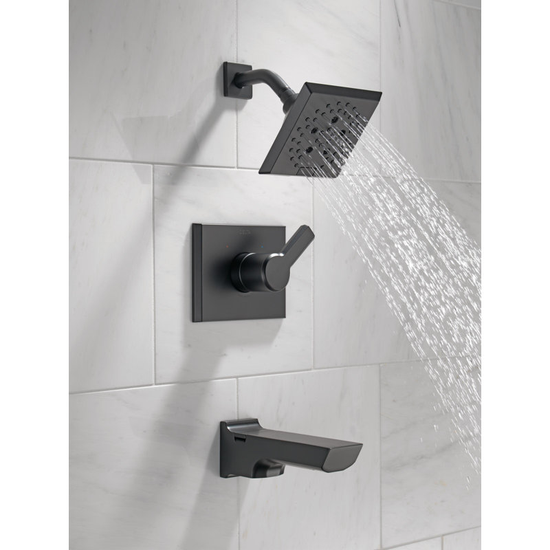 Robinet de baignoire et douche Piv total 14 Series, Noir mat