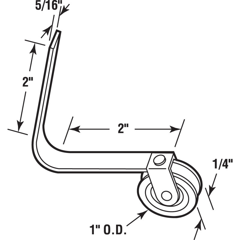 1 in. Plastic Screen Door Tension Spring with Roller (2 Pack)