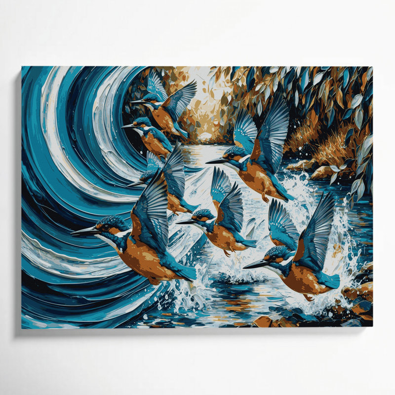 Art mural sur toile gris, H 8 po x l 10 po
