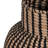Keianna Vase Rattan Chevron Pattern 13" Multicolor Brown Black Ivory for Home Office Bedroom Living Room Decor