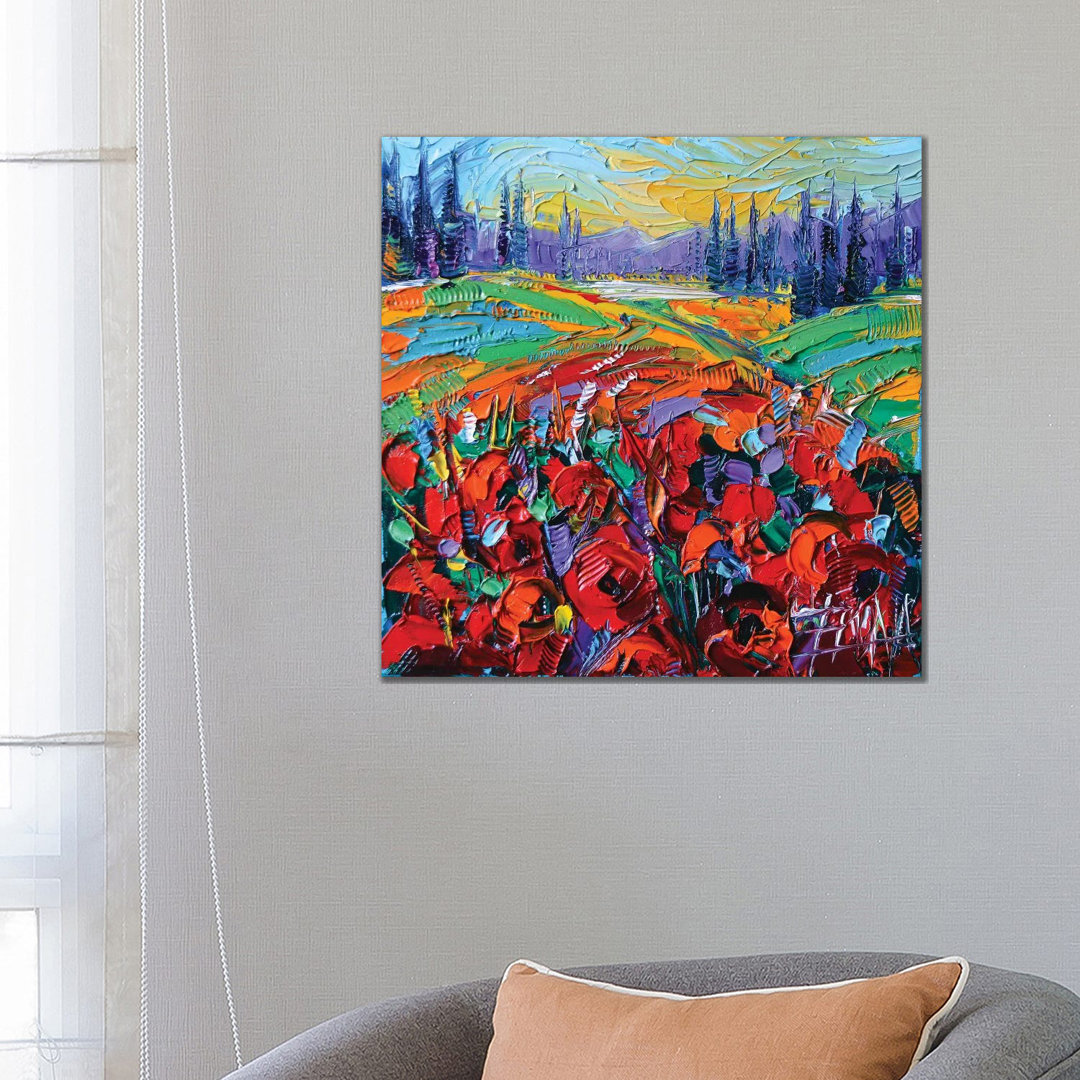 Poppy Field Impression by Mona Edulesco - Print