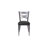 2 Pack Clear Coated "X" Back Metal Restaurant Chair-2055123450