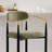 Modern Chenille Bar Stool With Backrest And Gold-Accented Frame-1780583449