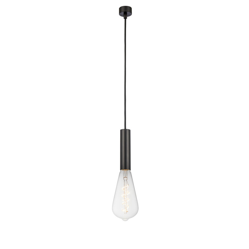 Luminaire suspendu à 1 lumière Gonnelli, Noir mat, H 11,88 po x l 3,75 po x P 3,75 po