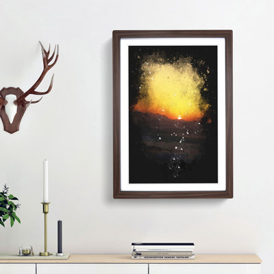 Indian Sunrise Paint Splash - Picture Frame Graphic Art