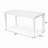 Phung Modern 59 Inch Rectangular Dining Table, White Finish Solid Rubberwood-1093972413-1093972354