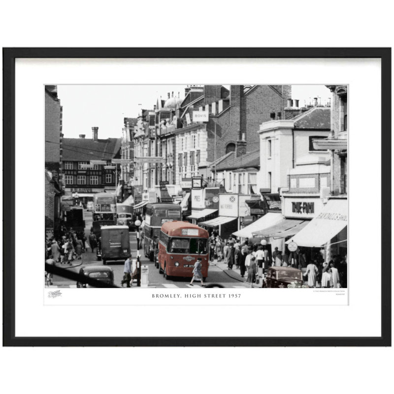 Bromley, High Street 1957 by Francis Frith - Single Picture Frame Print, 40cm H x 50cm W x 2.3cm D