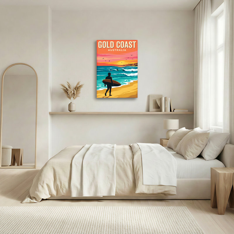 Ensemble de 1 tableau sur toile Gold Coast, 48"H x 32"W, Wrapped Canvas