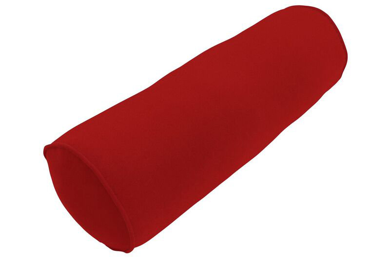 Sunbrella Single Piped Bolster Pillow, Canvas Jockey Red Sunbrella® Canvas