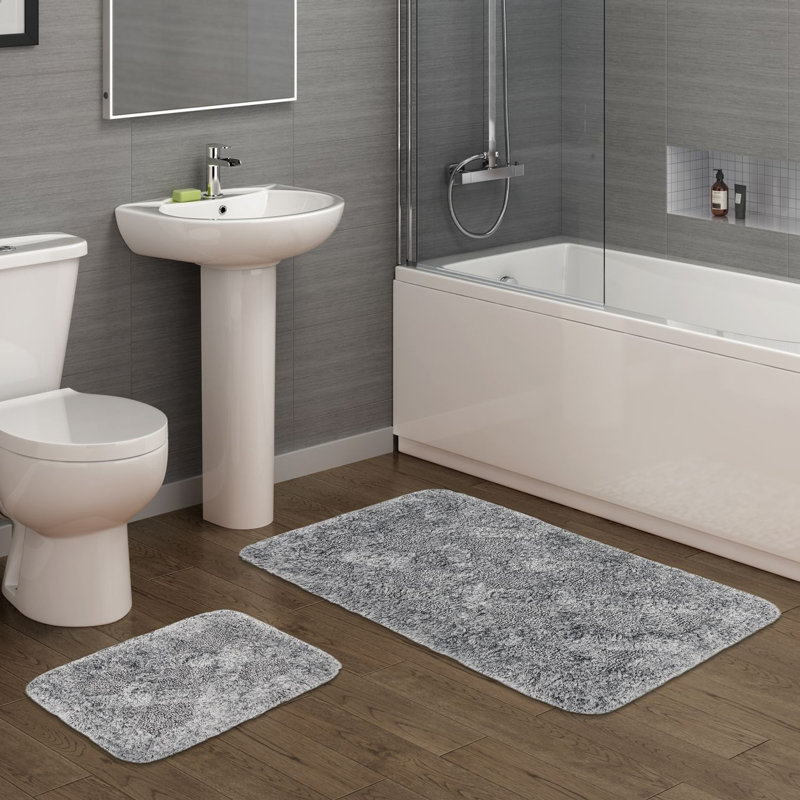 Ensemble de tapis de bain 2 pièces Manosque, Gris