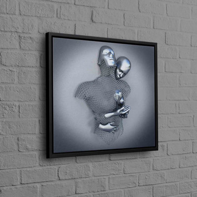Toile de coton effet argent argenté 3D