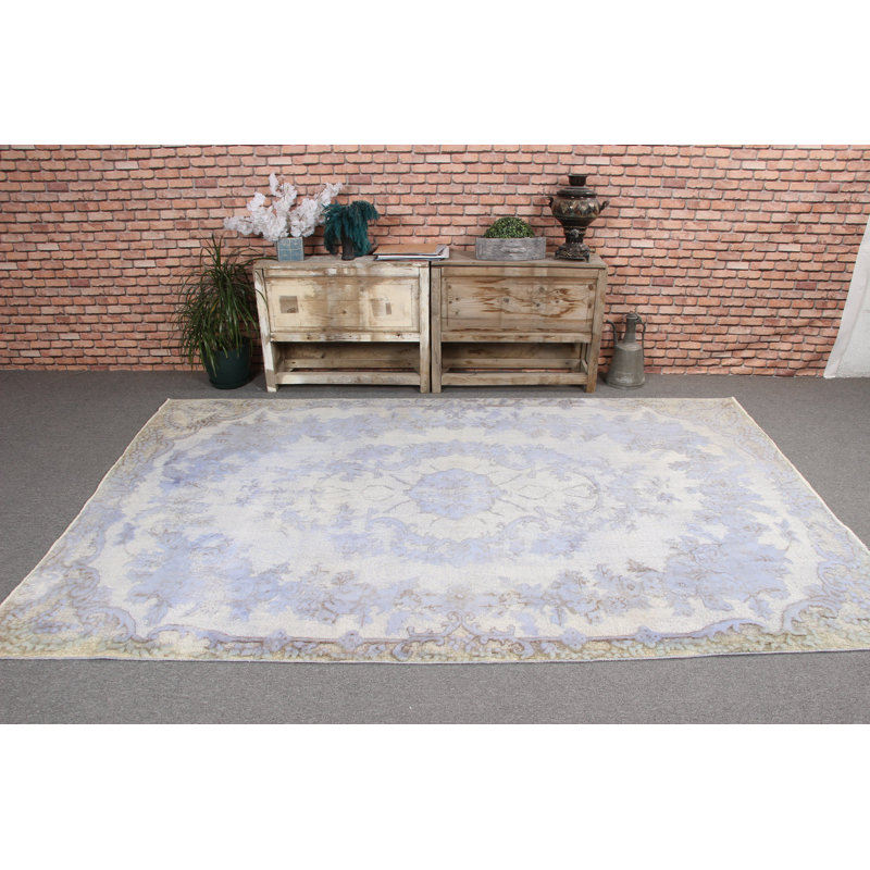 Tapis turc Oushak en relief fabriqué à la main en gris pour votre espace de salon avec des vibrations oriental et rétro