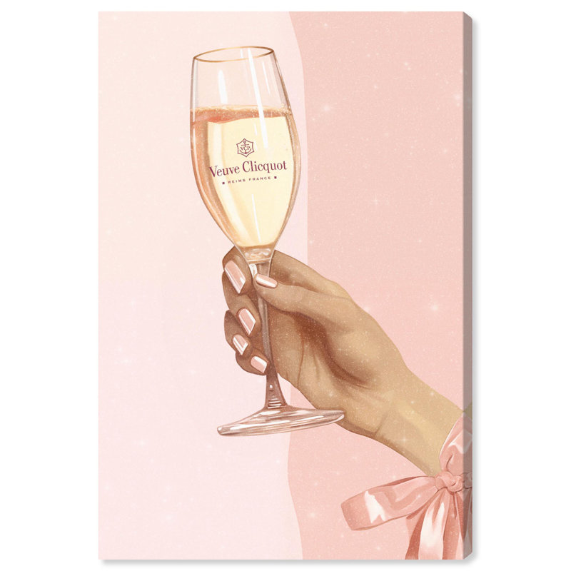 Toile «Toast to Glam» par Art Remedy, Toile tendue, H 24 po x l 16 po