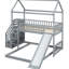 Lit simple superposé avec glissade et construction stable, idéale pour les petites chambres-1542053453