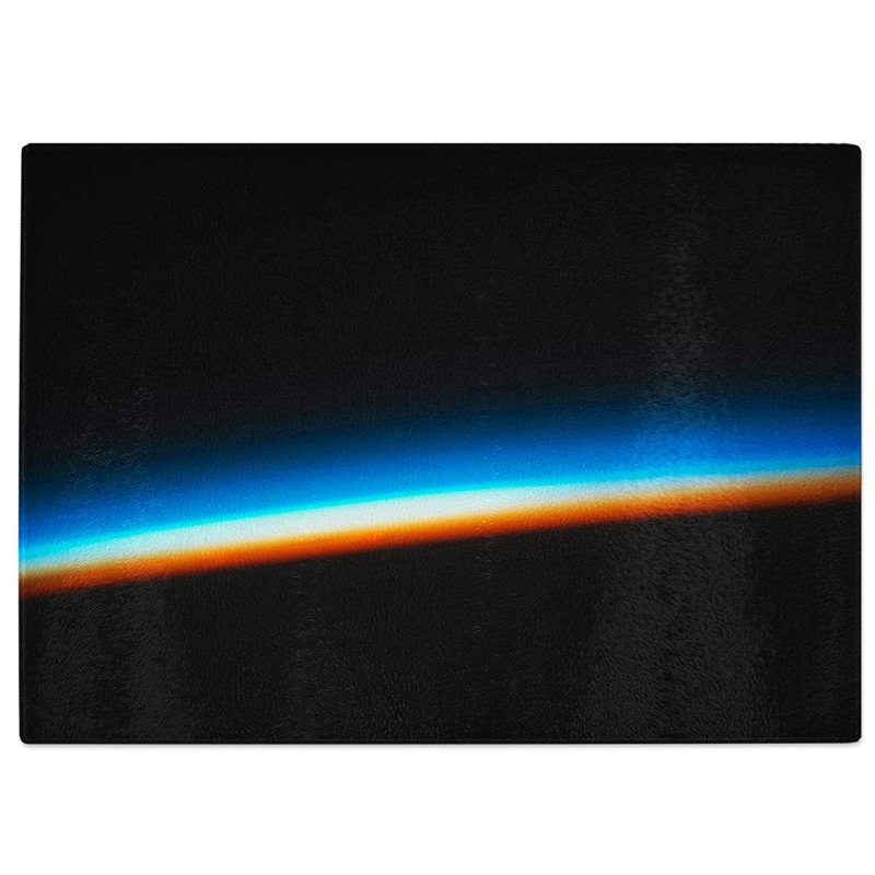 Tempered Glass Sunrise Chopping Board, 39 cm W x 28.5 cm L