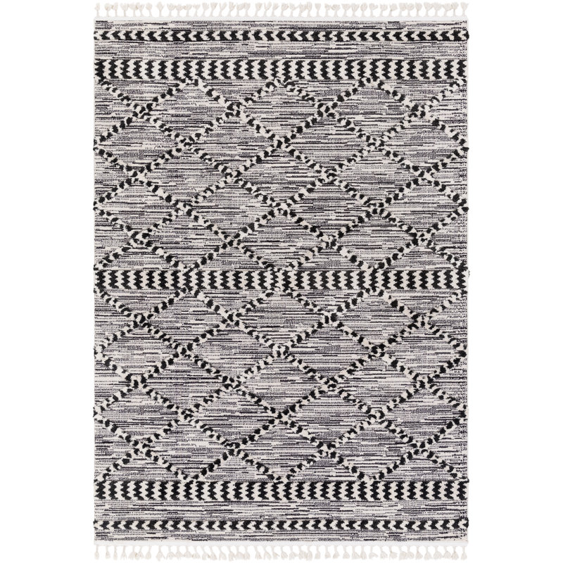 Tapis noir Claremore Southwestern, Rectangle 5 pi 3 po x 7 pi 3 po