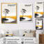 «Tree Silhouette By Desolate Country Road - Abstract Landscape Wall Art Living Room-106103073-106103079