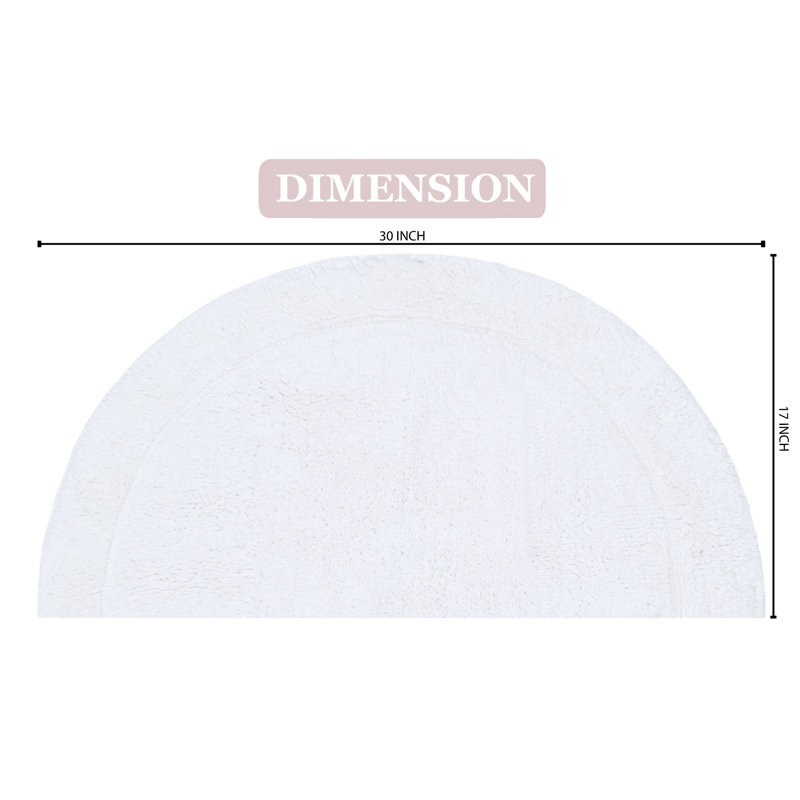 Candeloro Slice Bath Rug 17"x30", White