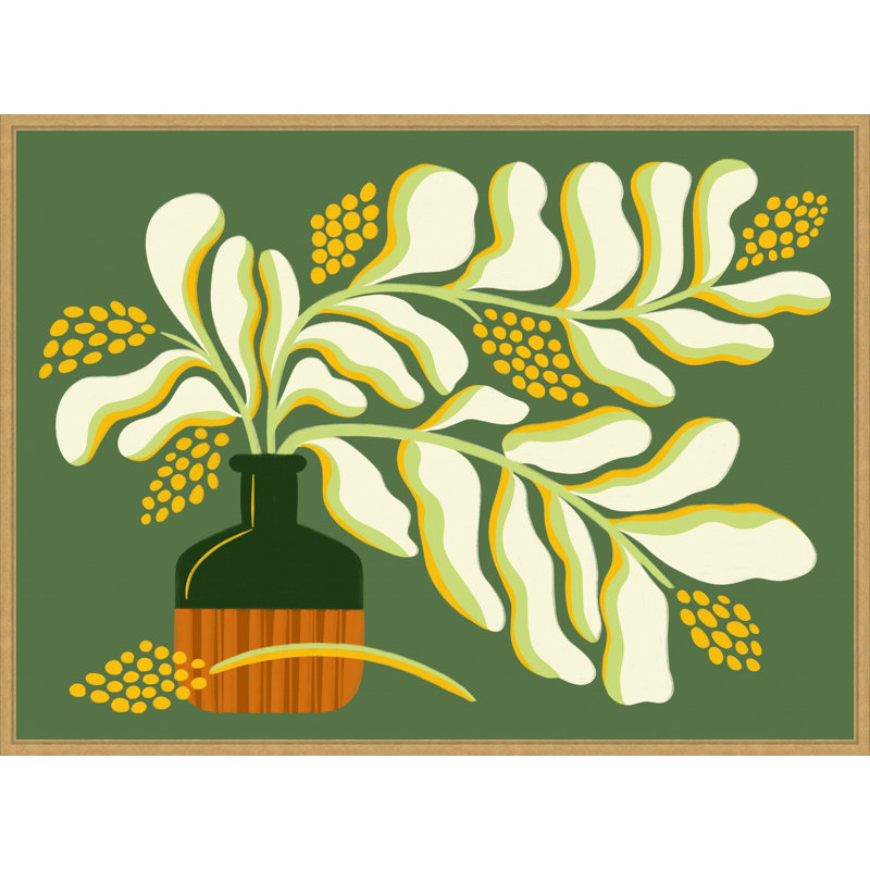 Hawaiian Ginger Blossoms by Belue Framed Canvas Wall Art Print
