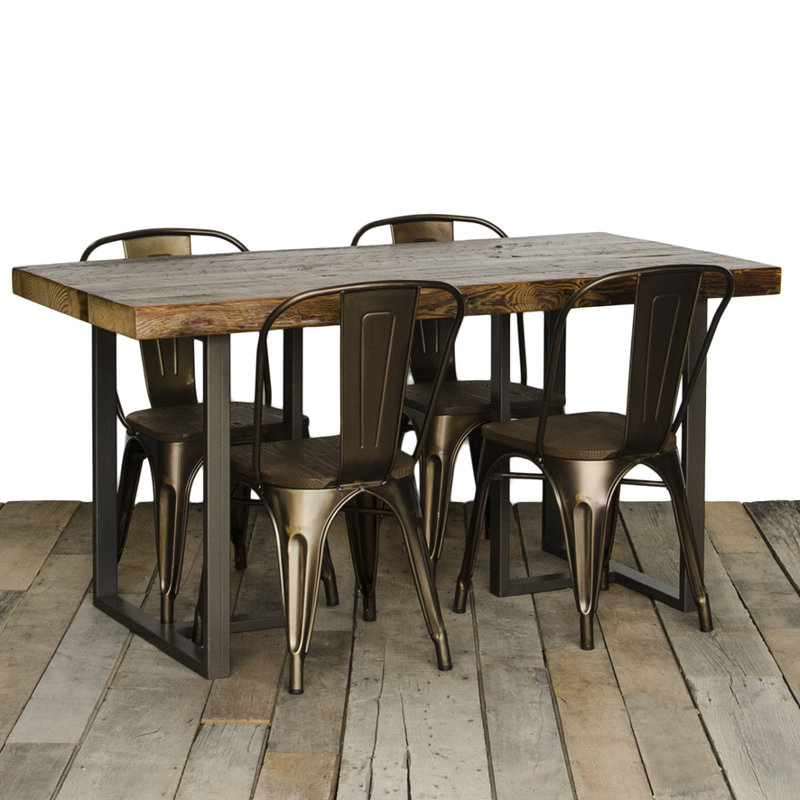 Table de salle à manger en bois massif Uptown, H 30 po x L 72 po x l 36 po, Antique