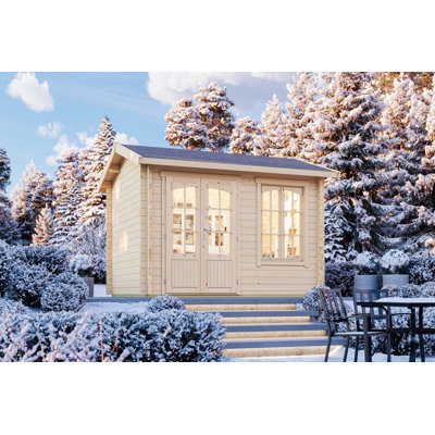 Technoflex Chic-Sheds Sutton 1 Solid Wood Garden Shed 11-Ft X 10Ft With 1 Double Door And 1 Window