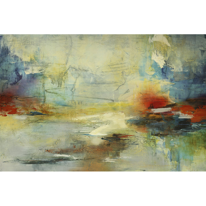 Invierno by Gabriela Villarreal -  Painting, 20 cm H x 30 cm W, Black Floater Framed
