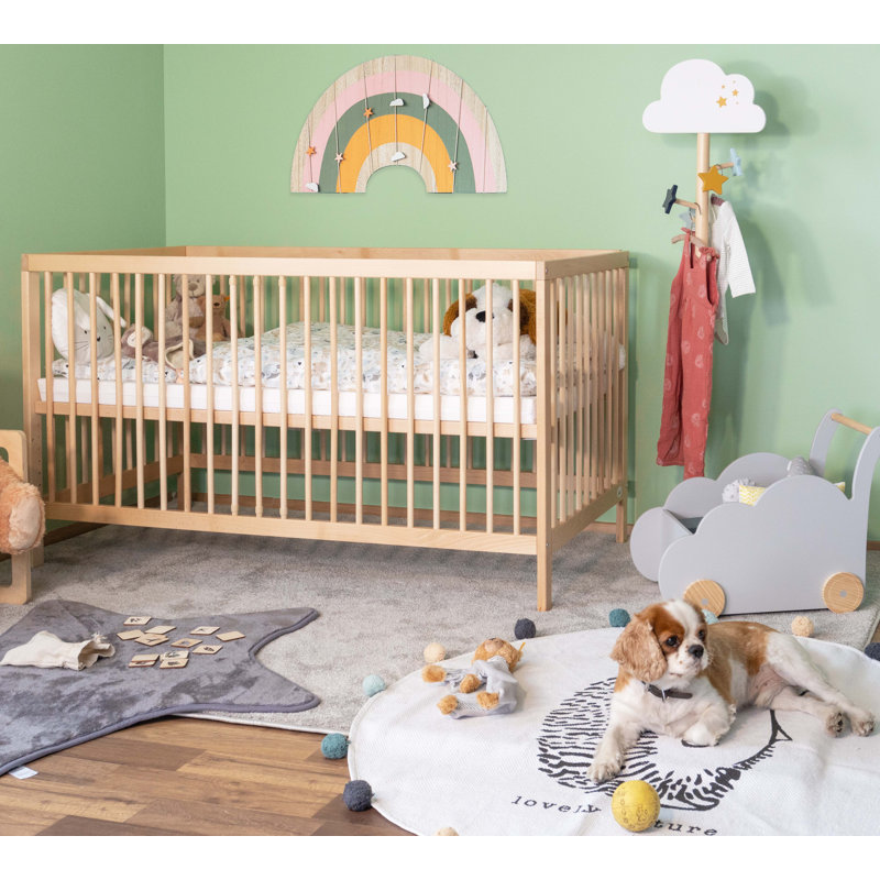 Baby Cot Toni with Junior Function, 60x120cm, Nature