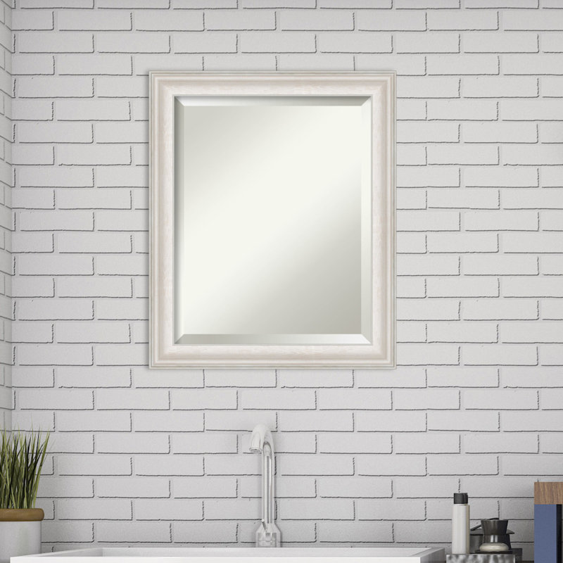 Reshard Wall Mirror, White Wash Silver, 24" x 20"