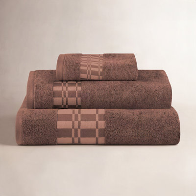 Davis 3-Piece Geometric Cotton Towel Set